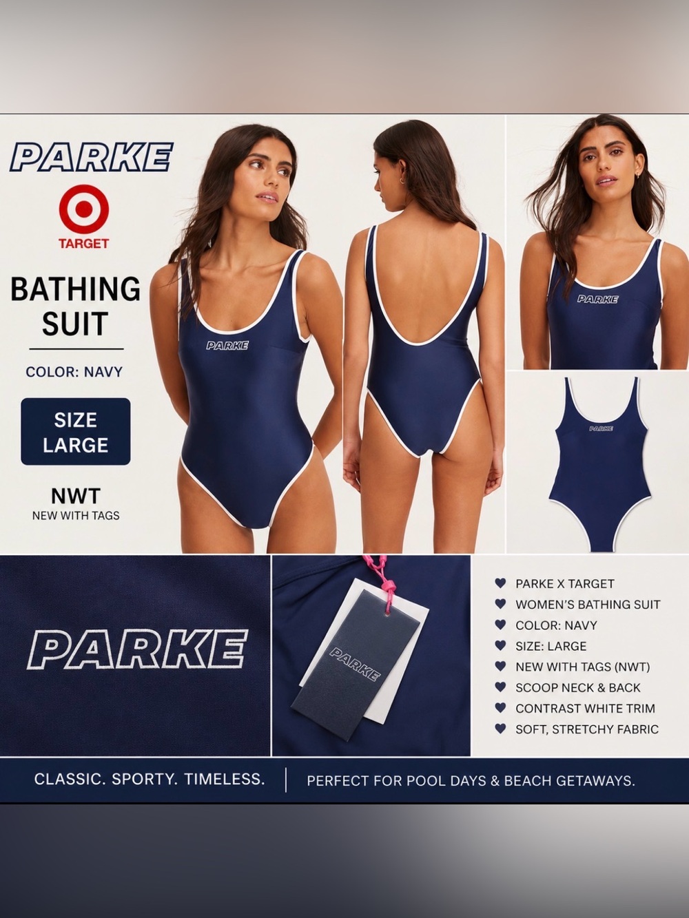 PARKE x Target One-Piece Swimsuit – Women’s Large – NWT